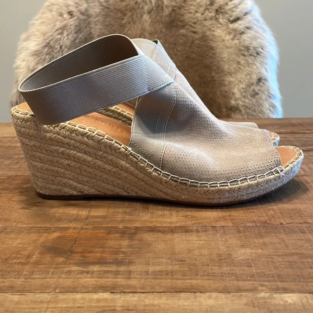 Gentle Souls by Kenneth Cole Colleen Espadrille Wedge Sandals Size 10
